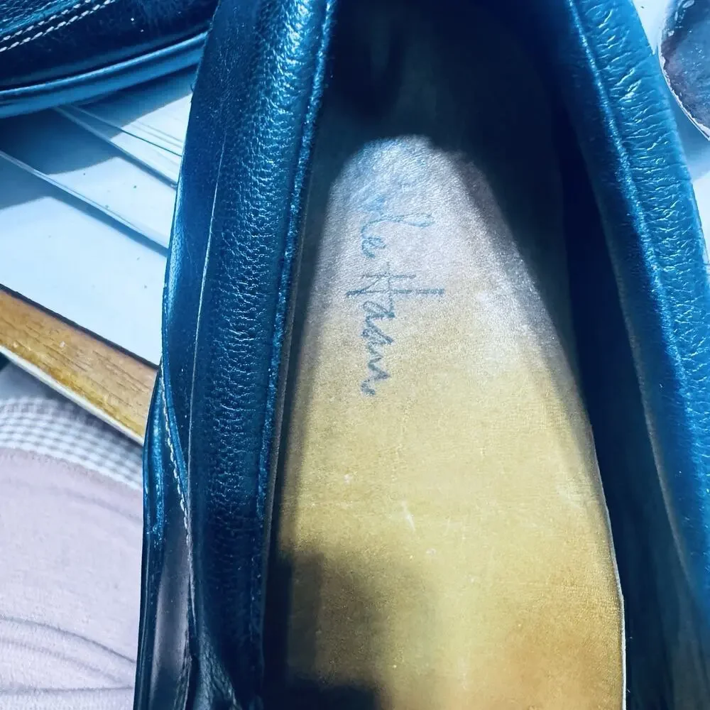 Cole Haan Tucker Venetian Mens 11.5M Black Leather Slip On Loafers C03557